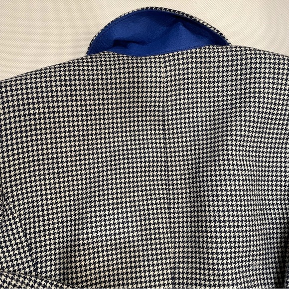 JCrew - Navy Houndstooth Blazer - Size 2 - Picture 7 of 10